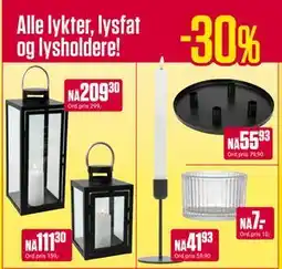 Europris Alle lykter, lysfat og lysholdere! tilbud