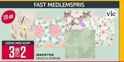 Europris SERVIETTER tilbud