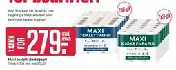 Europris Maxi toalett-/tørkepapir tilbud