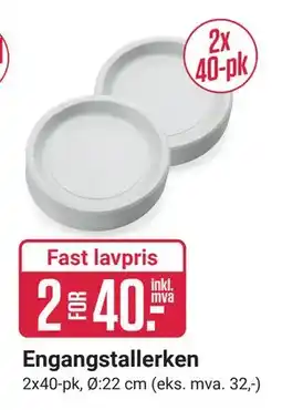 Europris Engangstallerken tilbud