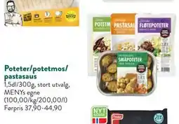 Jacobs Poteter/potetmos/ pastasaus tilbud