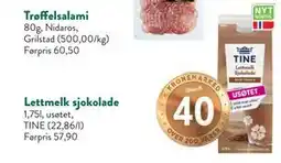 Jacobs Lettmelk sjokolade tilbud