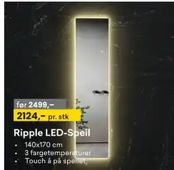 Right Price Tiles Ripple LED-Speil tilbud