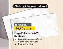 Right Price Tiles Goya Polished 45x90 Rectified tilbud