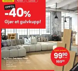 Right Price Tiles MyFloor, Oak Natur 7mm tilbud