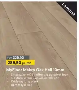 Right Price Tiles MyFloor Makro Oak Hell 10mm tilbud