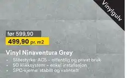 Right Price Tiles Vinyl Ninaventura Grey tilbud