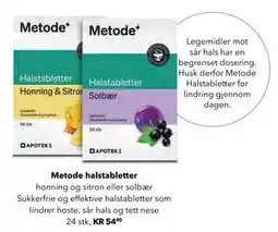Apotek 1 Metode halstabletter tilbud