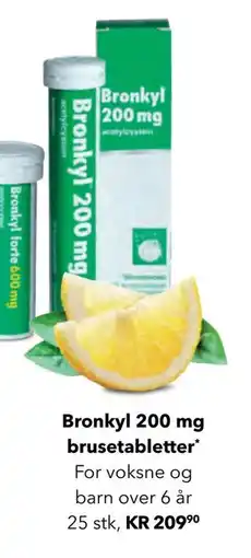 Apotek 1 Bronkyl 200 mg brusetabletter tilbud