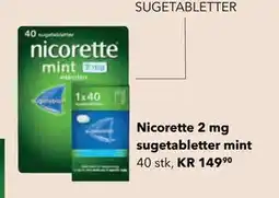 Apotek 1 Nicorette 2 mg sugetabletter mint tilbud