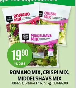 Kiwi ROMANO MIX, CRISPI MIX, MIDDELSHAVS MIX tilbud