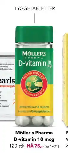 Apotek 1 Möller's Pharma D-vitamin 10 mcg tilbud