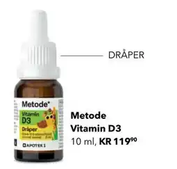 Apotek 1 Metode Vitamin D3 tilbud