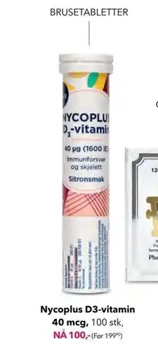 Apotek 1 Nycoplus D3-vitamin 40 mcg tilbud