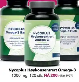 Apotek 1 Nycoplus Høykonsentrert Omega-3 tilbud