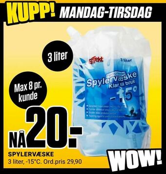 Europris Spylervæske tilbud