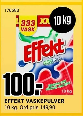 Europris Effekt vaskepulver tilbud