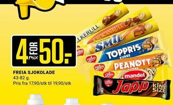 Europris Freia sjokolade tilbud