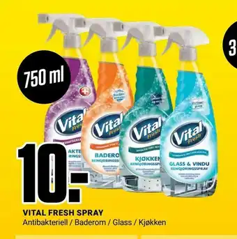 Europris Vital fresh spray tilbud