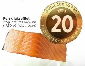 Meny Fersk laksefilet tilbud