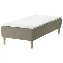 IKEA SkÅrer Rammemadrass med overmadrass, fast mørk beige/nordberget hvit, 80x200 cm tilbud