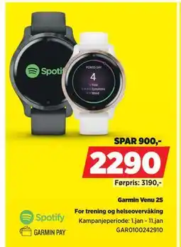 POWER Garmin Venu 2S tilbud