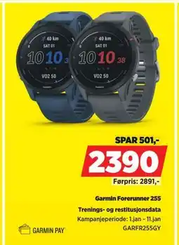 POWER Garmin Forerunner 255 tilbud