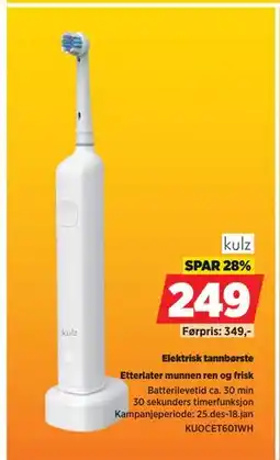 POWER Elektrisk tannbørste tilbud