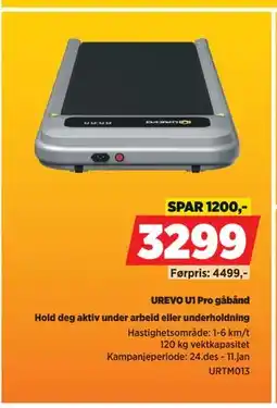 POWER UREVO U1 Pro gåbånd tilbud