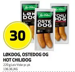 Bunnpris LØKDOG, OSTEDOG OG HOT CHILIDOG tilbud
