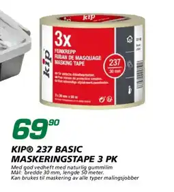 Coop Byggmix KIP 237 basic maskeringstape 3 pk tilbud