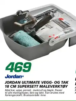 Coop Byggmix JORDAN Ultimate vegg- og tak 18 cm supersett maleverktøy tilbud