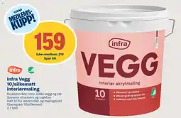 Coop Byggmix INFRA Vegg 10/silkematt interiørmaling tilbud
