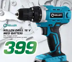 Coop Byggmix KELLEN Drill 18 v med batteri tilbud
