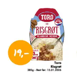 Havaristen TORO Risgrøt tilbud