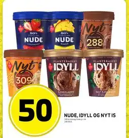 Bunnpris NUDE, IDYLL OG NYT IS tilbud