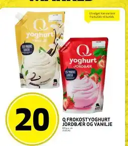 Bunnpris Q FROKOSTYOGHURT JORDBÆR OG VANILJE tilbud