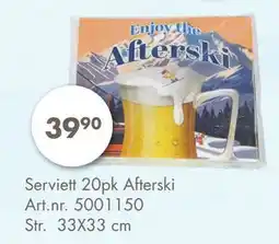 Sparkjøp Serviett 20pk Afterski tilbud