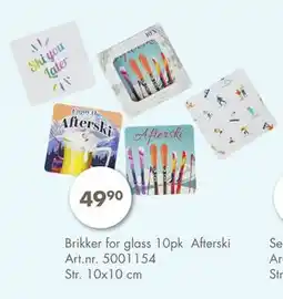 Sparkjøp Brikker for glass 10pk Afterski tilbud
