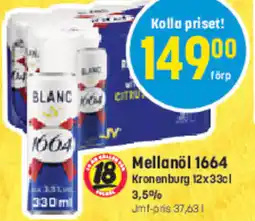 Eurocash Mellanöl 1664 tilbud