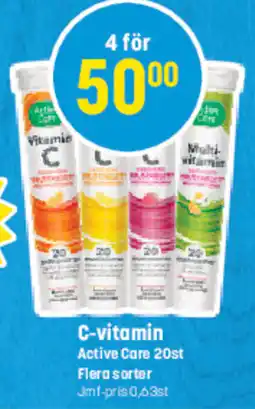 Eurocash C-vitamin Active Care 20st Flera sorter tilbud
