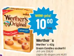 Eurocash Werther's Werther's Cream Candies sockerfri tilbud