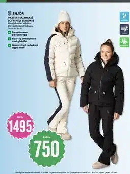 Sport Outlet VATTERT SKIJAKKE/ SOFTSHELL SKIBUKSE tilbud