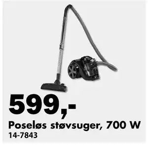 Poseløs støvsuger, 700 W