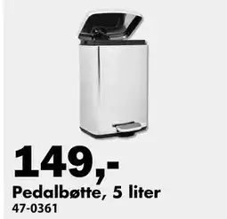 Biltema Pedalbøtte, 5 liter tilbud