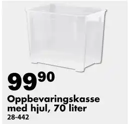 Biltema Oppbevaringskasse med hjul, 70 liter tilbud