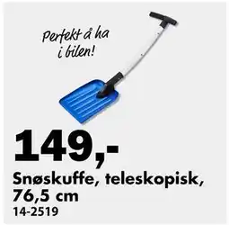 Biltema Snøskuffe, teleskopisk, 76,5 cm tilbud