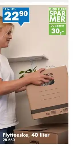 Biltema Flytteeske, 40 liter tilbud