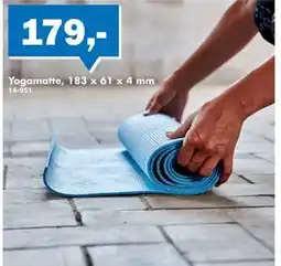 Biltema Yogamatte, 183 x 61 x 4 mm tilbud