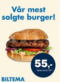 Biltema Vår mest solgte burger! tilbud